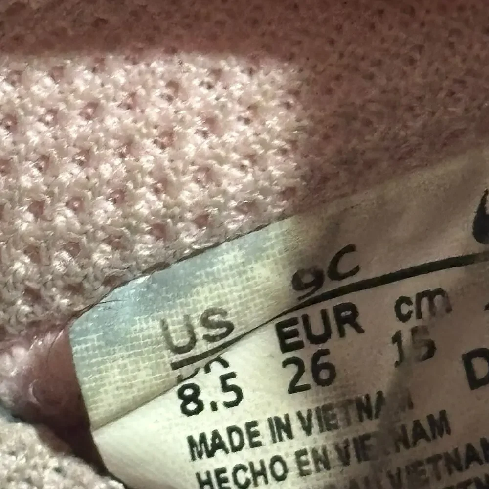 Nike Dunk Low Toddler Sneakers Size 9C Soft Pink Foam Casual Shoes Kids Footwear